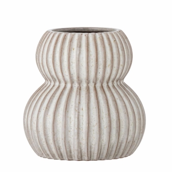 Bloomingville Guney Vase Weiß Steingut