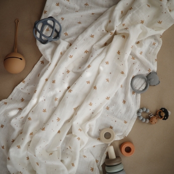 Mushie Swaddle Mulltuch - Sparrow