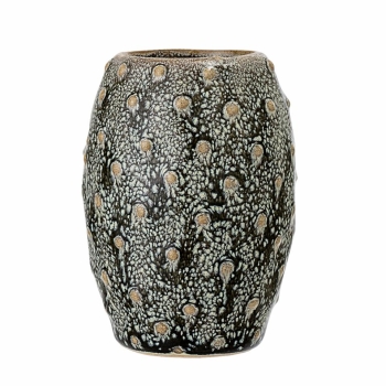 Miras Vase aus Steingut - grün