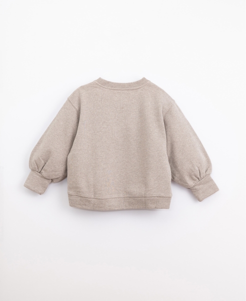 Play Up Sweatshirt aus Baumwolljersey - beige