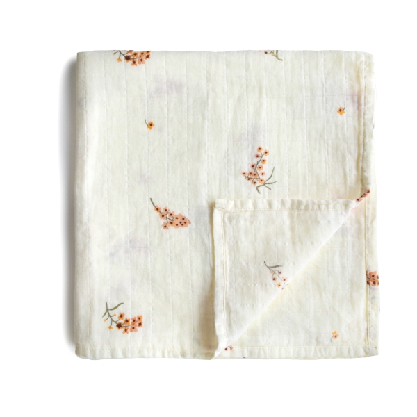 Mushie Swaddle Mulltuch - Flowers